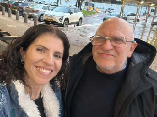 Yaakov Harari, a 72-year-old Israeli-Argentinian citizen, with his daughter Yael. Credit: Courtesy of the family.