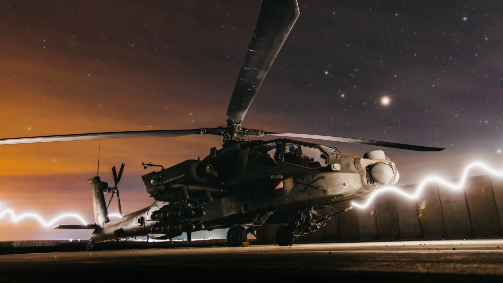 A U.S. Army AH-64 Apache attack helicopter prepares to support “Operation Hawkeye Strike” in the U.S. Central Command area of responsibility, Dec 19, 2025. Credit: Courtesy of U.S. Army.