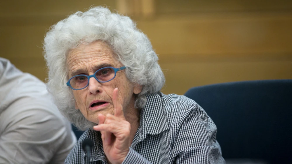 Ruth Gavison attends a discussion on the nation-state bill in the Knesset on Sept. 18, 2017. Photo by Miriam Alster/Flash90.