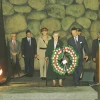 Prince Philip and his sister, Princess Sophie, lay a wreath at Yad Vashem in Jerusalem on Oct. 31, 1994. Credit: Beni Birk/The National Library of Israel.