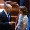Yamina Party leader Naftali Bennett and Meretz Knesset member Tamar Zandberg in the Knesset on June 2, 2021. Photo by Olivier Fitoussi/Flash90.