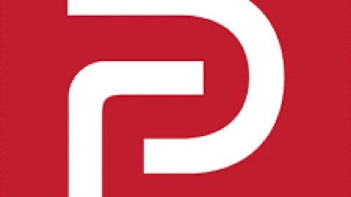 Parler logo. Credit: Wikimedia Commons.