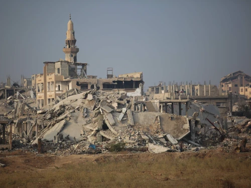 A mosque in the Jabalia camp north of Gaza City, Nov. 9, 2025. Photo by Ali Hassan/Flash90.