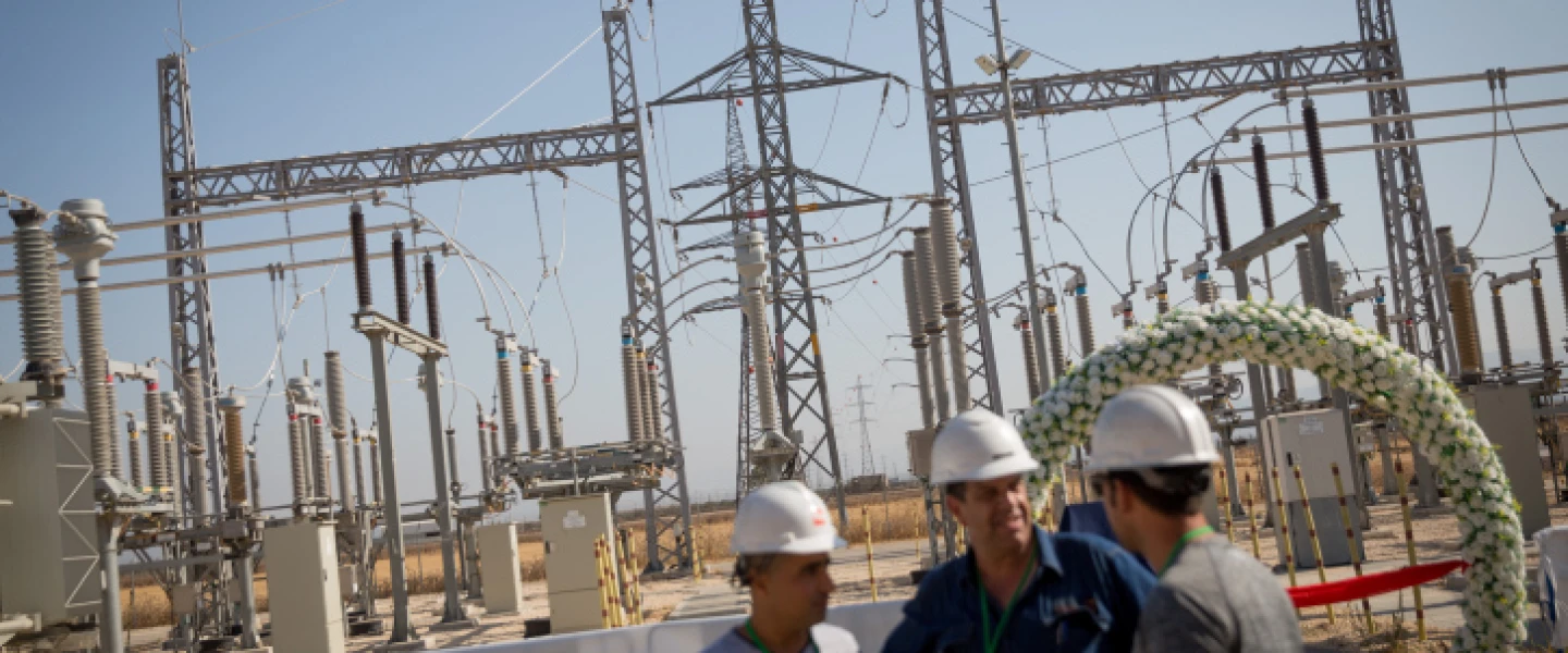The first completely Palestinian-owned and -managed electricity substation, outside of Jenin in northern Samaria. The station was built by Israel Electric Corporation, by Israeli and Palestinian workers, but is owned by the Palestinian Electric Authority (PEA) and the P.A. July 10, 2017. Photo by Miriam Alster/Flash90.
