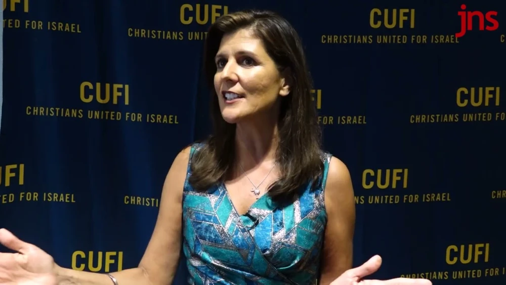 Former Ambassador to the United Nations Nikki Haley at the annual Christians United for Israel Summit in Arlington, Va., June 18, 2022. Source: YouTube.