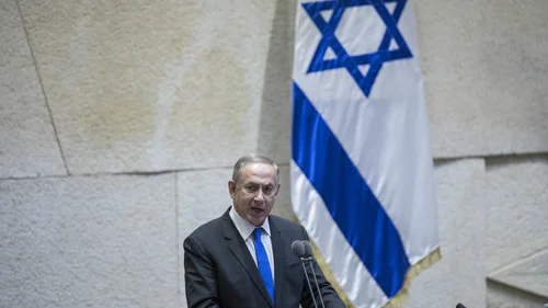Israeli Prime Minister Benjamin Netanyahu speaks at the Knesset on Jan. 16, 2017. Credit: Yonatan Sindel/Flash90.