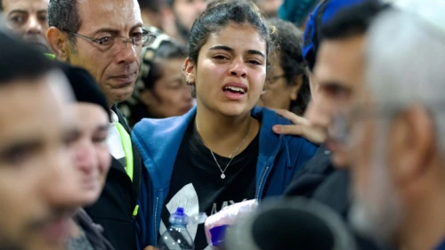Mourners attend the funeral of 50-year-old Tamir Avihai at Ariel Cemetery in Samaria, Nov. 15, 2022. Avihai was killed when a terrorist rammed his car into him near Ariel earlier in the day. Photo by Erik Marmor/Flash90.