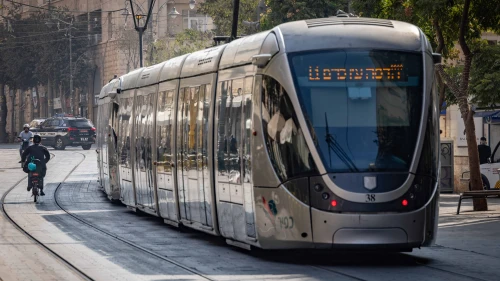 View of the Jerusalem Light Rail on Jaffa Street in central Jerusalem, Nov. 12, 2025. Photo by Nati Shohat/Flash90.