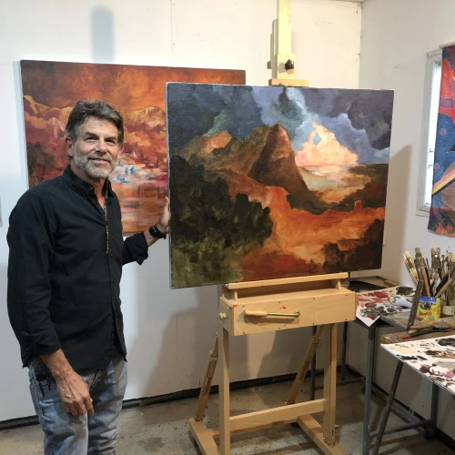 Israeli artist Marc Provisor, who spent three decades working in the field of counter-terrorism. Photo by Josh Hasten.