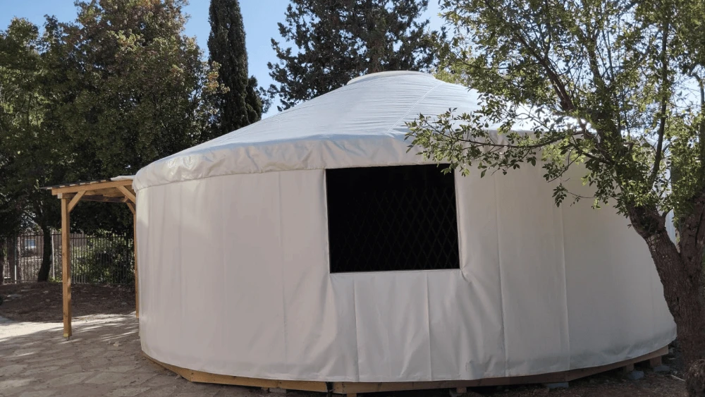 An outside view of the yurt in Efrat, November, 2025. Credit: Courtesy.