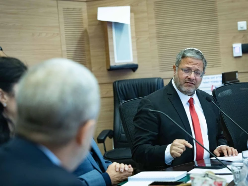 Israeli National Security Minister Itamar Ben-Gvir attends a National Security Committee meeting at the Knesset, the Israeli parliament in Jerusalem, Sept. 28, 2025. Photo by Chaim Goldberg/Flash90.