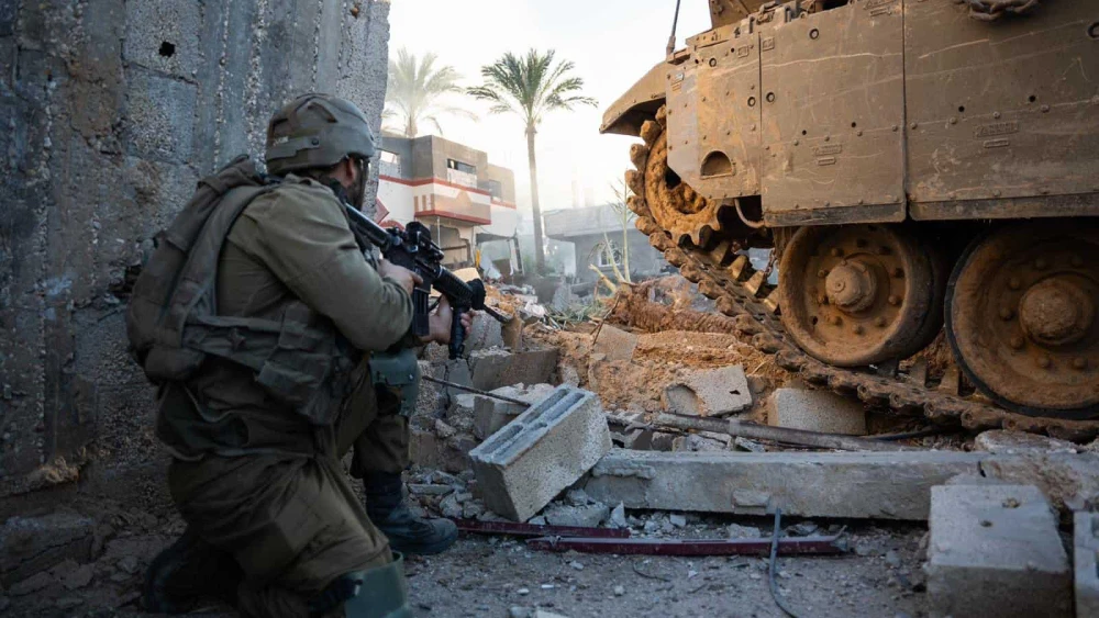 Israeli troops operating in the Hamas-ruled Gaza Strip, Dec. 20, 2023. Credit: IDF.