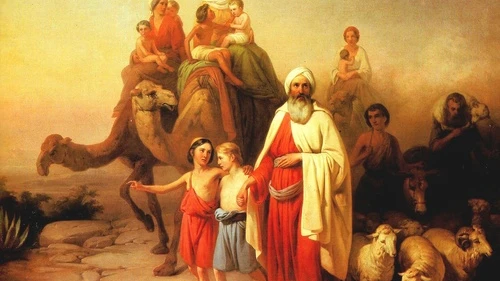Abraham on his family's journey from Ur to Canaan, as described in the Bible. The Church of Scotland published a document titled “The Inheritance of Abraham? A Report on the ‘Promised Land,’” which questioned the biblical Jewish claim to Israel. Credit: József Molnár/Wikimedia Commons.