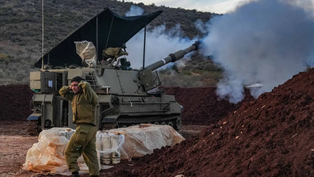 An Israeli artillery unit near the border with Lebanon, Nov. 22, 2023. Photo by Ayal Margolin/Flash90.