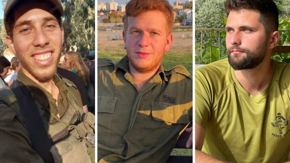 From left: Staff Sgt. Uri Bar Or, Staff Sgt. Ido Appel, and Staff Sgt. Amir Galilove. Credit: IDF.