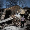 Residents check what is left of their homes after wildfires wiped out most of the houses last week in Mevo Modi’im, near the Ben Shemen Forest, on May 26, 2019. Credit: Hadas Parush/Flash90.