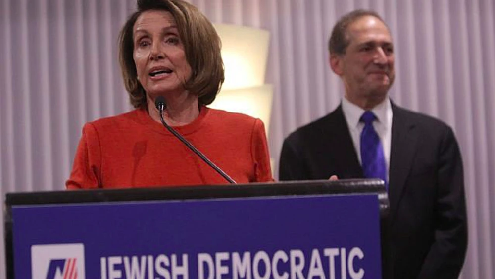 California Rep. Nancy Pelosi speaks at the Jewish Democratic Council of America's launch reception in Washington, D.C., on Nov. 8, 2017. Credit: Screenshot.