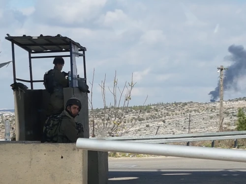The Bell checkpoint near Beit Horon. Photo by Yaakov Lappin.