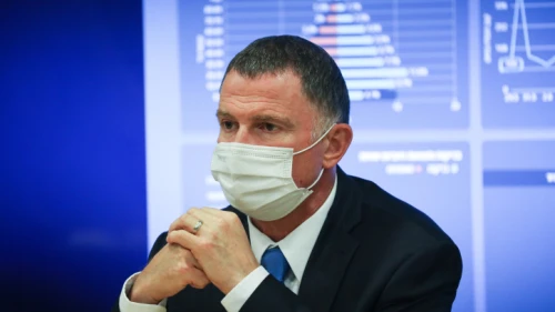 Israeli Health Minister Yuli Edelstein speaks during a press conference on the country's COVID-19 situation, at the Health Ministry in Jerusalem on June 28, 2020. Photo by Olivier Fitoussi/Flash90.