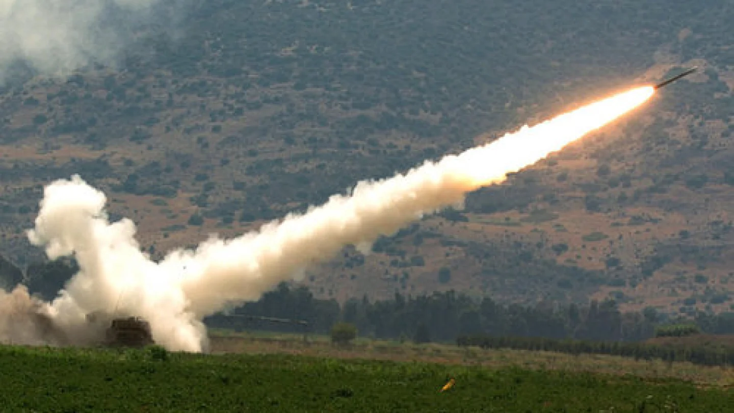 An Israeli rocket fired at a Hezbollah target during the Second Lebanon War in 2006. Credit: Haim Azulay/Flash90.
