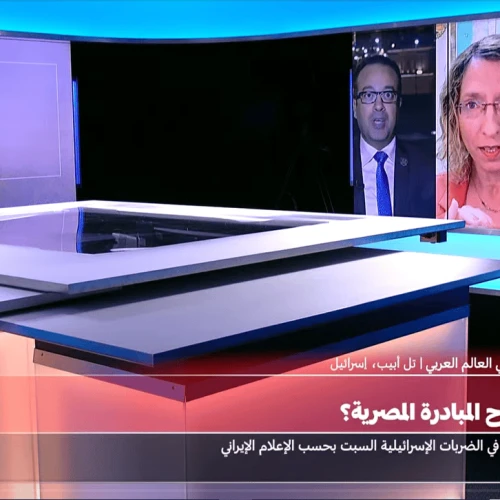 Idit Bar being interviewed on "France 24 Arabic." Credit: Courtesy.