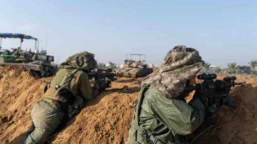 Israeli troops operating in the Hamas-ruled Gaza Strip, Dec. 8, 2023. Credit: IDF.