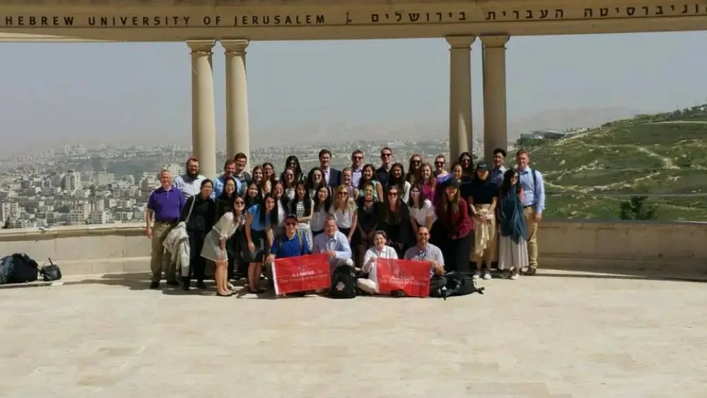 University of Illinois' Gies College of Business students at Hebrew University in Jerusalem.