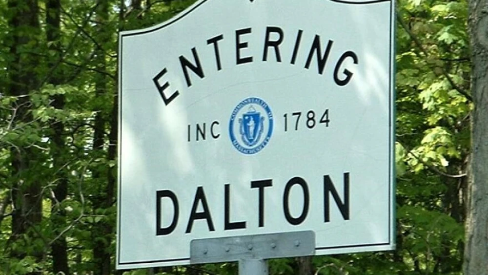 Entrance sign to Dalton, Mass. Credit: Wikipedia.