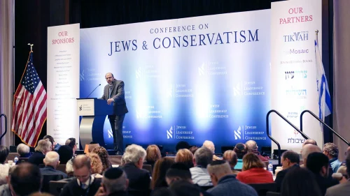 CEO Eric Cohen addresses Tikvah Fund's Jewish Leadership Conference. Photo courtesy of Tikvah Fund.