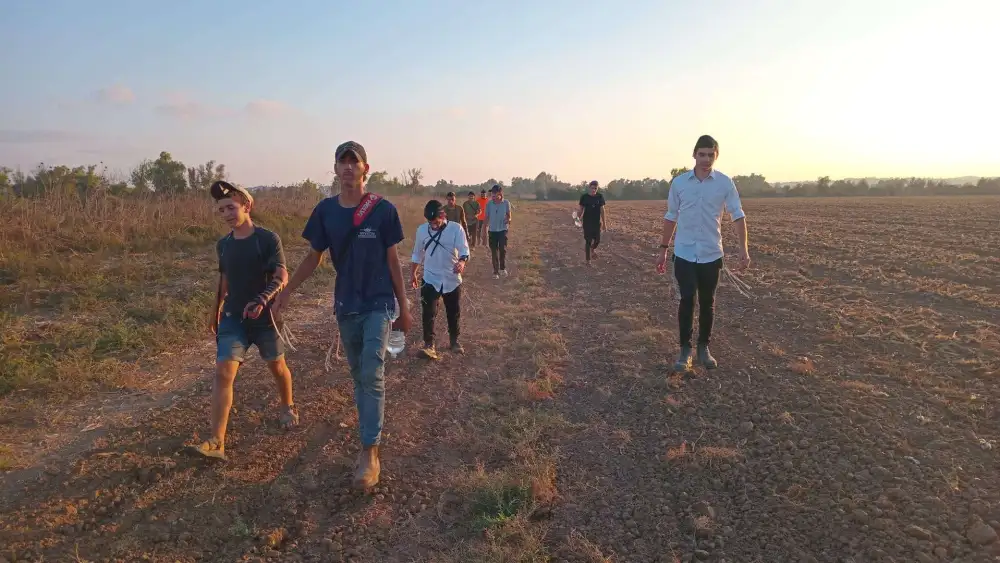 Israeli youths attempt to enter Gaza through the Erez Crossing with the northern Strip, Aug. 15, 2024. Credit: Courtesy.