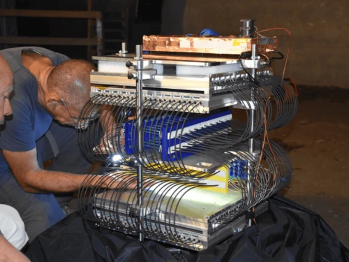 A Tel Aviv University team installing the detectors at the City of David archaeological site in Jerusalem. Credit: Tel Aviv University