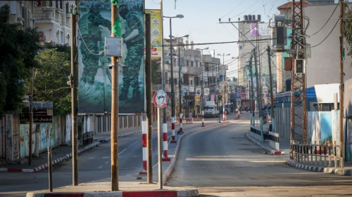 Empty streets in Rafah in the southern Gaza Strip amid a lockdown to prevent the spread of COVID-19, Dec. 25, 2020. Photo by Abed Rahim Khatib/Flash90.