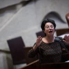 Knesset member Hanin Zoabi speaks during a vote on the so-called “Regulation Bill,” a controversial bill that seeks to legitimize illegal West Bank outposts, in the Israeli parliament, on Dec. 7, 2016. Photo by Hadas Parush/Flash90.