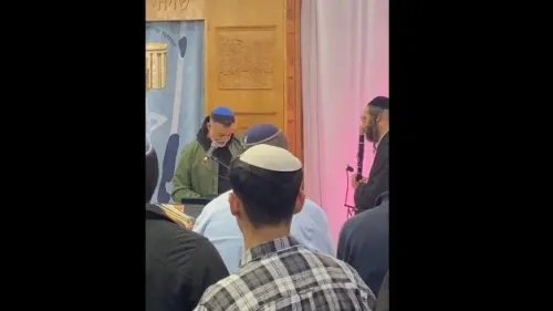 Kobi Samerano recites Kaddish at Rachel's Tomb in Judea for his son Jonathan, 21, who was kidnapped and murdered by Hamas terrorists, Nov. 12, 2024. Credit; Tikvah Forum.