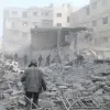Destruction in eastern Ghouta, Syria. Credit: Facebook via Syrian Observatory for Human Rights.