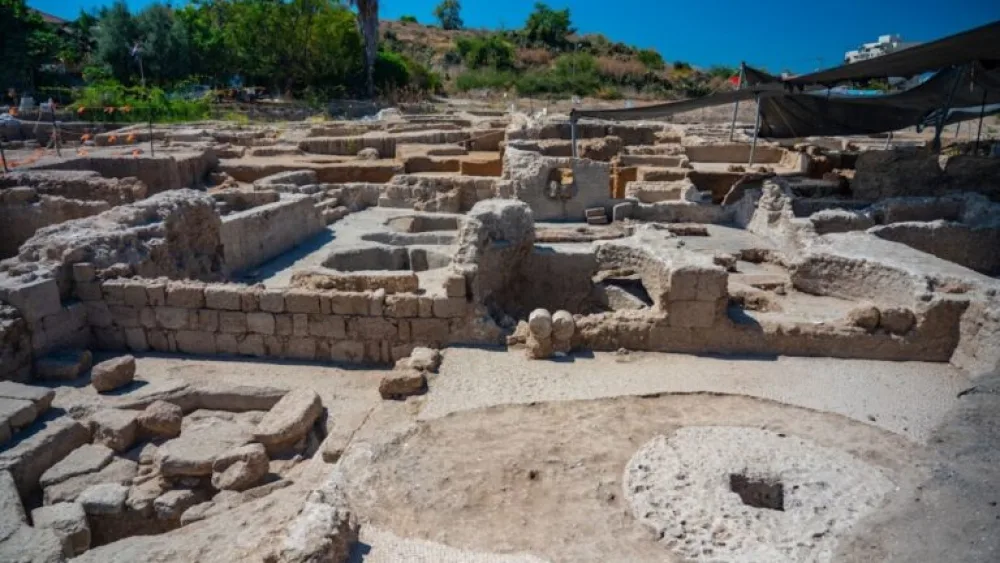 The winepresses at this Byzantine-era facility in Yavneh produced some two million liters of wine annually. Credit: Yaniv Berman/Israel Antiquities Authority.