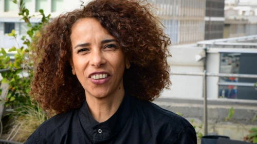 Labor Party member Ibtisam Mara'ana-Menuhin attends a party meeting in Tel Aviv on Feb. 2, 2021. Photo by Avshalom Sassoni/Flash90.