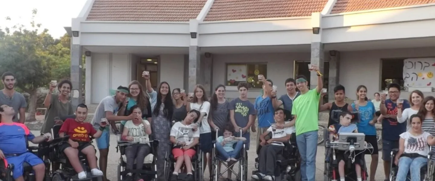 Campers are greeted at Camp Eitan in Moshav Avnei Eitan in the Golan Heights. Photo courtesy of Tova Hadad.