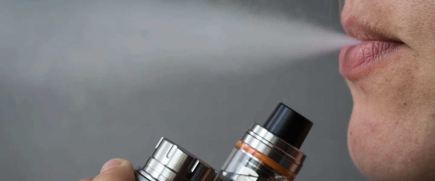 An illustrative photo of a vaporizer (inhalation device) filled with a mixture of propylene glycol, glycerin and nicotine, commonly used to replace cigarette smoking. Photo by Nati Shohat/Flash90.