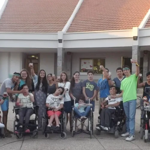 Campers are greeted at Camp Eitan in Moshav Avnei Eitan in the Golan Heights. Photo courtesy of Tova Hadad.