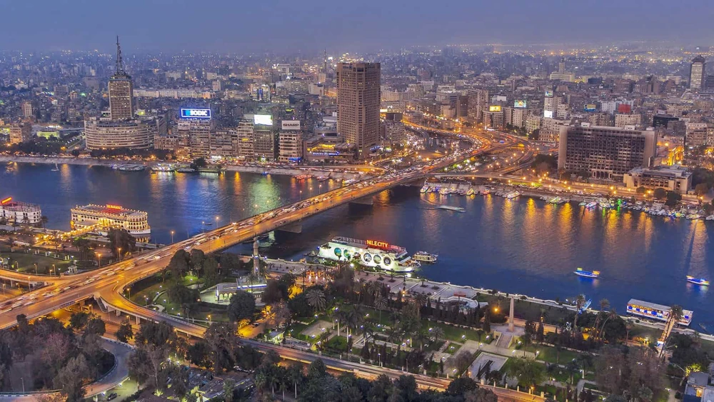 Cairo at night. Photo by Wael El Sisi via Wikimedia Commons.