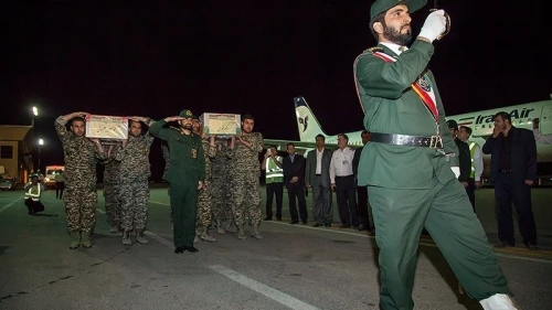 Iranian casualties of Syria's civil war are returned to Iran's Kermanshah airport, Aug. 30, 2016. Photo: Farzad Menati via Wikimedia Commons.