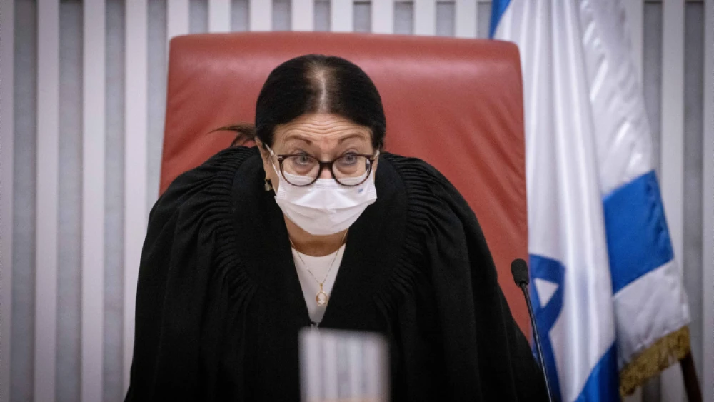 Supreme Court Chief Justice Esther Hayut at the Supreme Court in Jerusalem on May 27, 2021. Photo by Yonatan Sindel/Flash90.