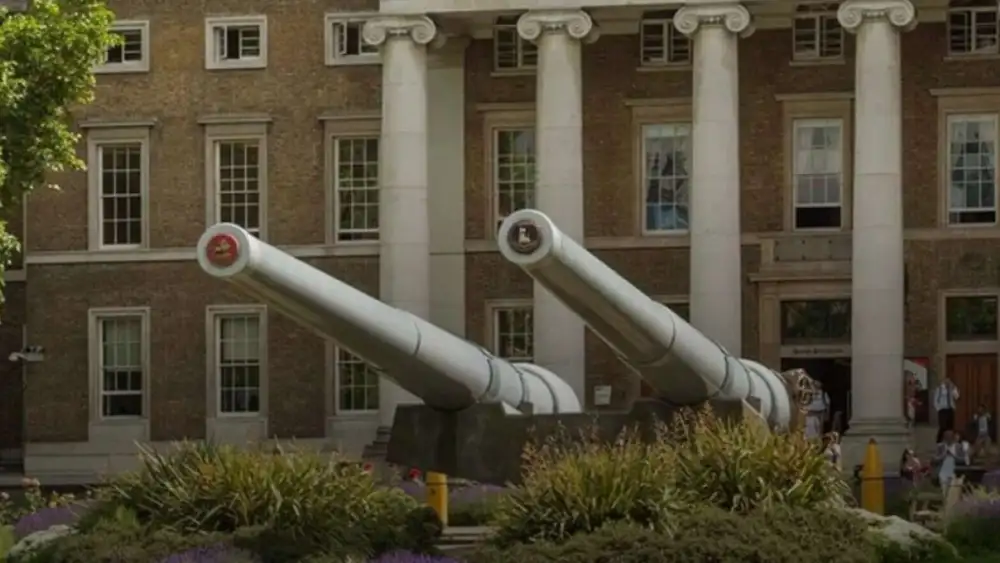 Visitor exit the Imperial War Museum in London, the U.K. Photo courtesy of the Imperial War Museum.