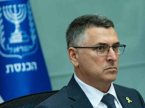 Israeli Foreign Minister Gideon Sa'ar attends a Knesset Defense and Foreign Affairs Committee in Jerusalem on Dec, 2, 2025. Photo by Yonatan Sindel/Flash90.