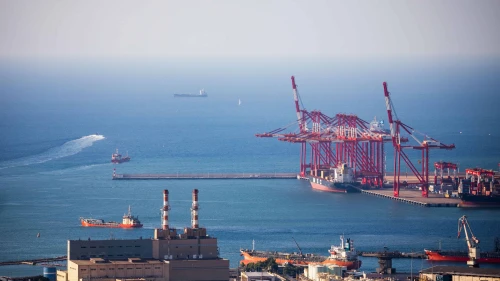 Haifa Port, July 31, 2022. Photo by Shir Torem/Flash90.