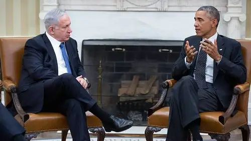 President Barack Obama meets with Prime Minister Benjamin Netanyahu in the Oval Office on Oct. 1, 2014. Credit: Official White House Photo by Pete Souza.