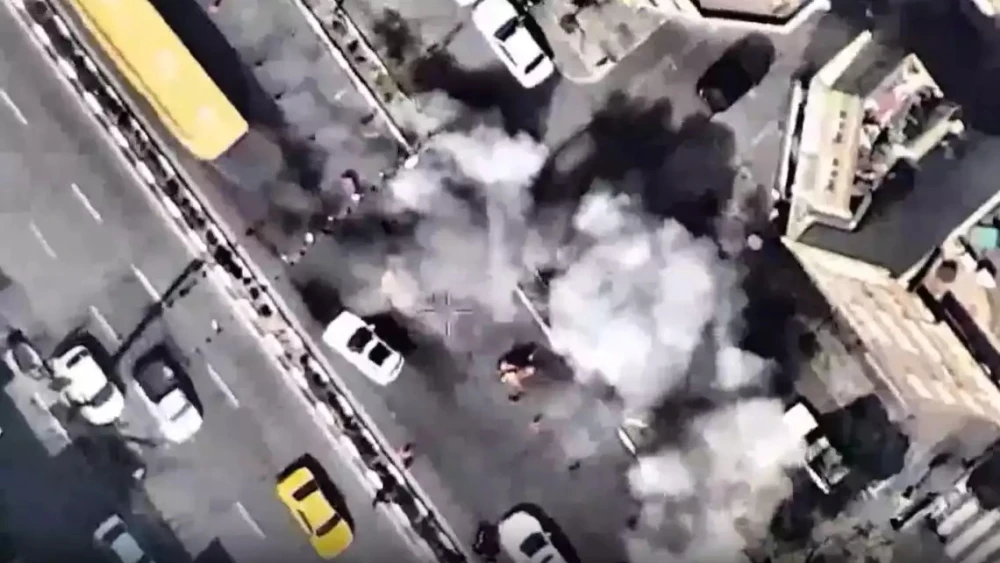 The elimination of Basij personnel in Tehran. Credit: IDF.