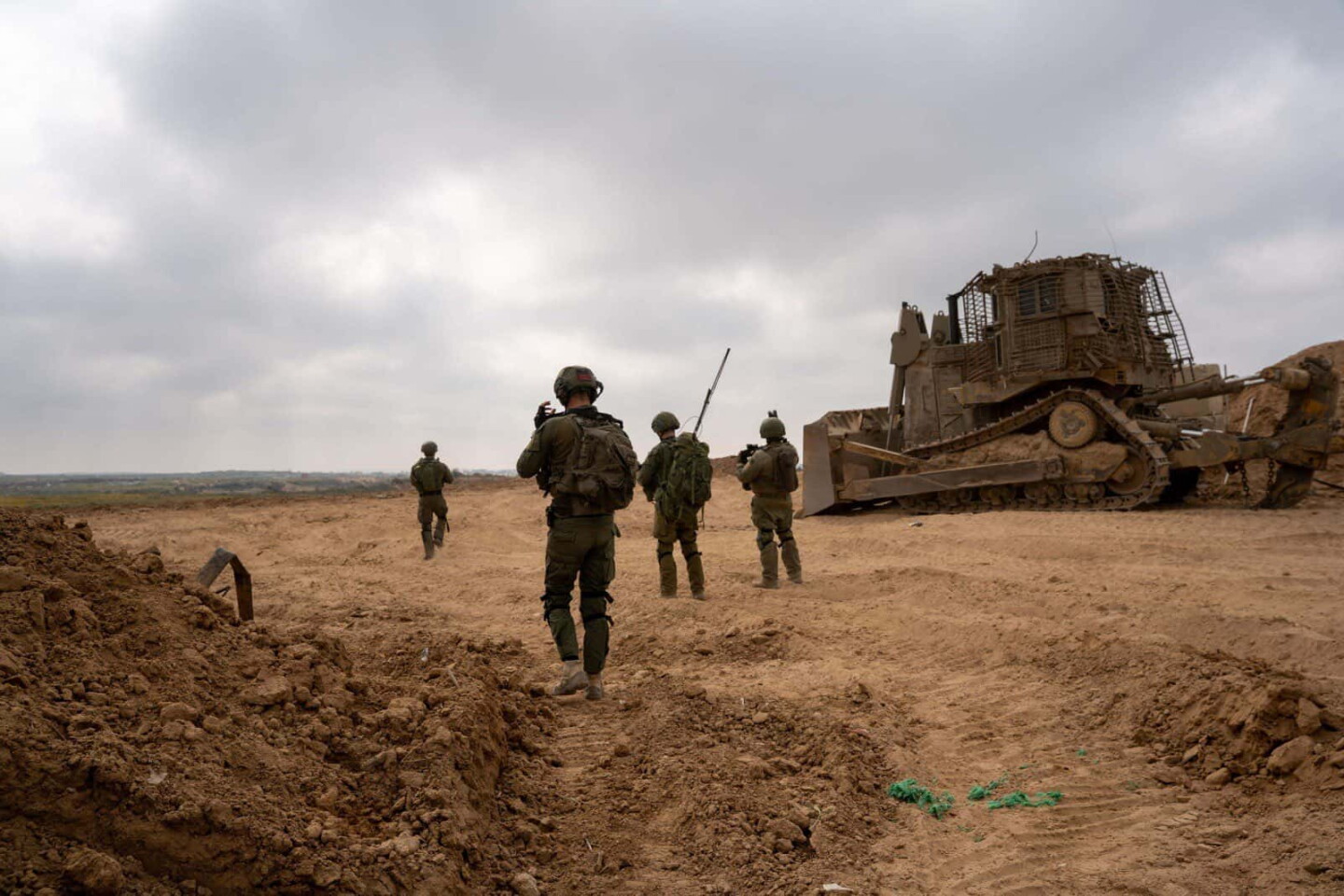Israeli soldiers during operational activities in the central Gaza Strip on March 19, 2025. Credit: IDF.