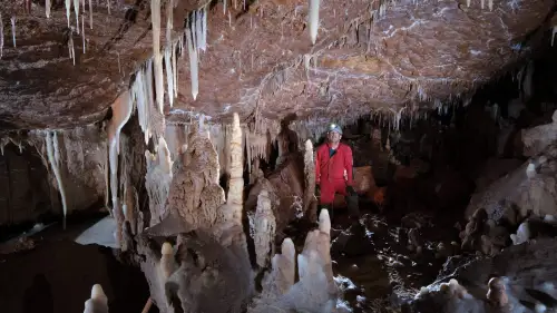 The Jubilee Cave uncovered near Ofra in the Binyamin region of Samaria is among the biggest ever found in Israel. Photo by Boaz Langford.